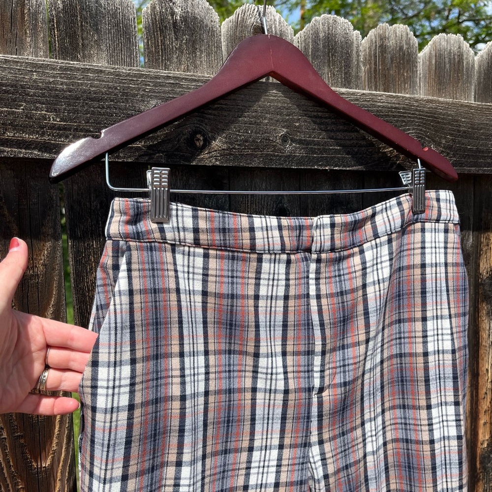 Apt. 9 • Plaid Trousers with Red and Gray Accents - Picture 2 of 7